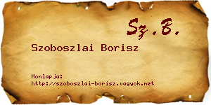 Szoboszlai Borisz névjegykártya